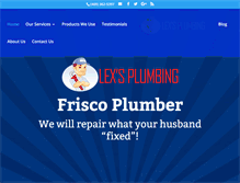Tablet Screenshot of lexsplumbing.com